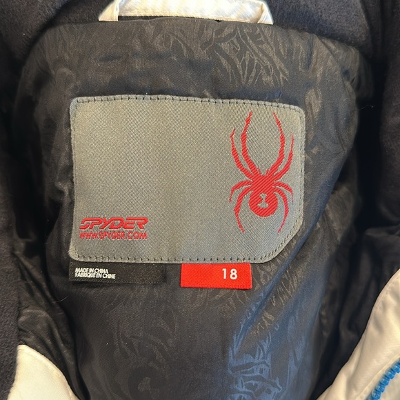 Spyder White and Blue Ski Jacket - Picture 3 of 3